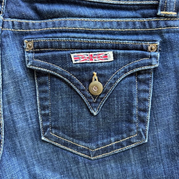 Hudson Denim Shorts Size 28 Cuffed Distressed Stretch Jean Cutoffs Summer Casual - Picture 3 of 5